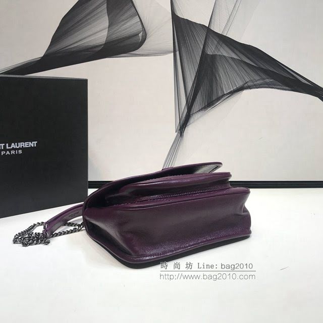 YSL爆款女士包包 聖羅蘭經典款Niki油蠟抓皺牛皮小號郵差包 YSL肩背斜挎包 533037  jjh1185